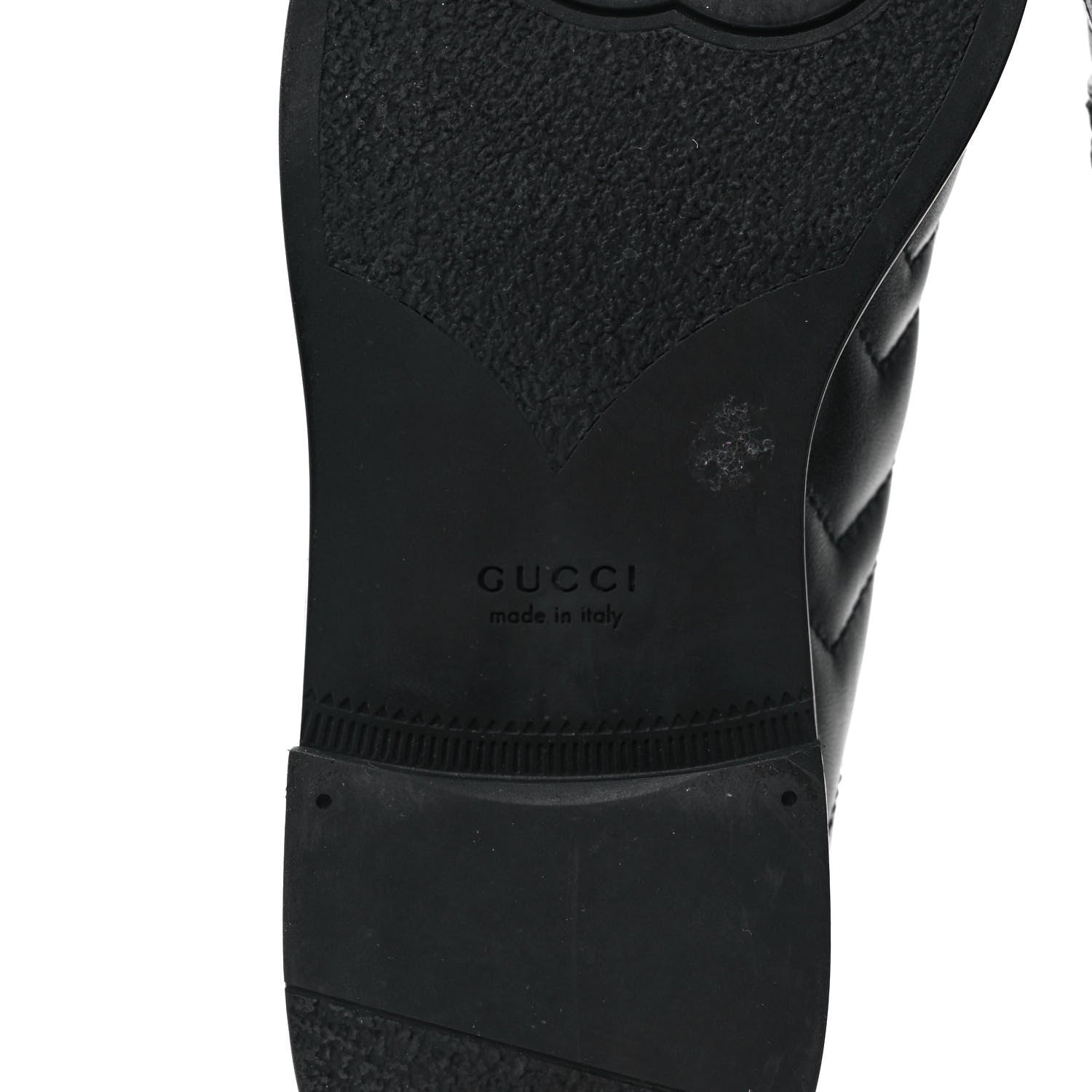 Gucci Nappa Matelasse Double G Marmont Loafers 37.5 Black 6 of 9