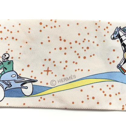 Hermes Silk Space Derby Twilly Creme Bleu Multicolor 4 of 5