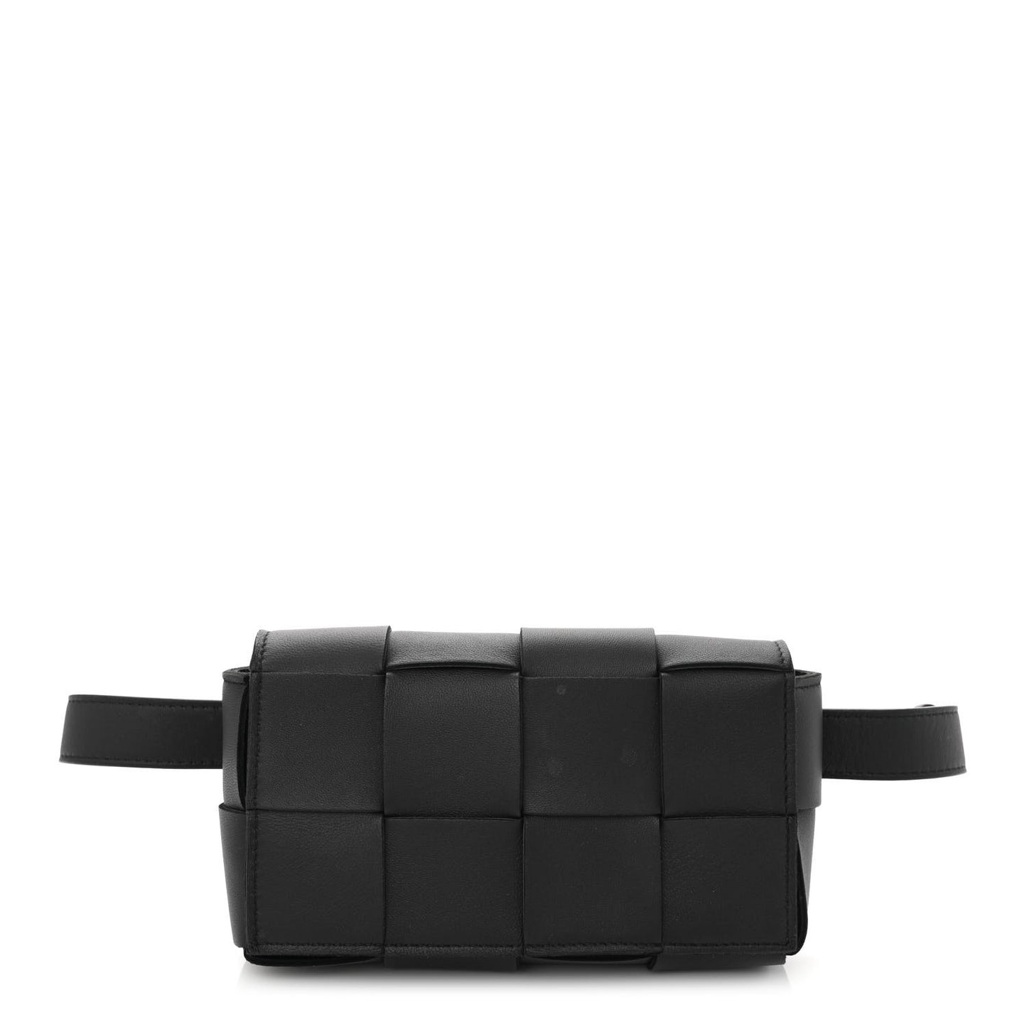 Nappa Maxi Intreccio The Belt Cassette Bag Black