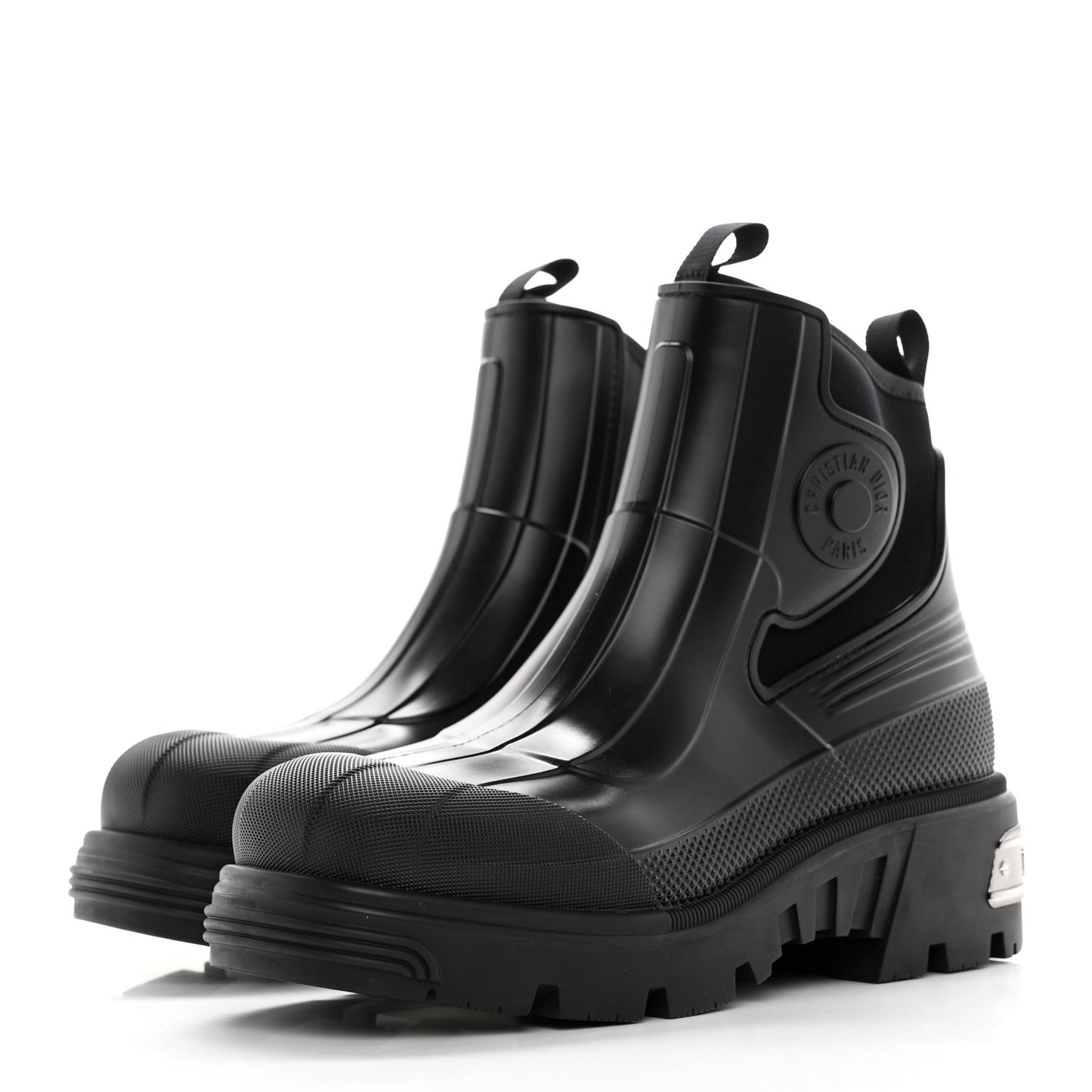 Neoprene Rubber Dior Genesis 30mm Ankle Boots 37 Black
