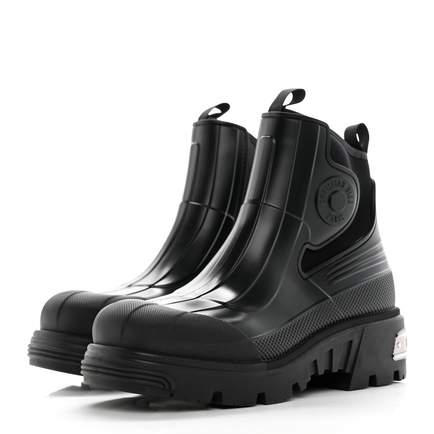 Christian Dior Neoprene Rubber Dior Genesis 30mm Ankle Boots 37 Black 3 of 11