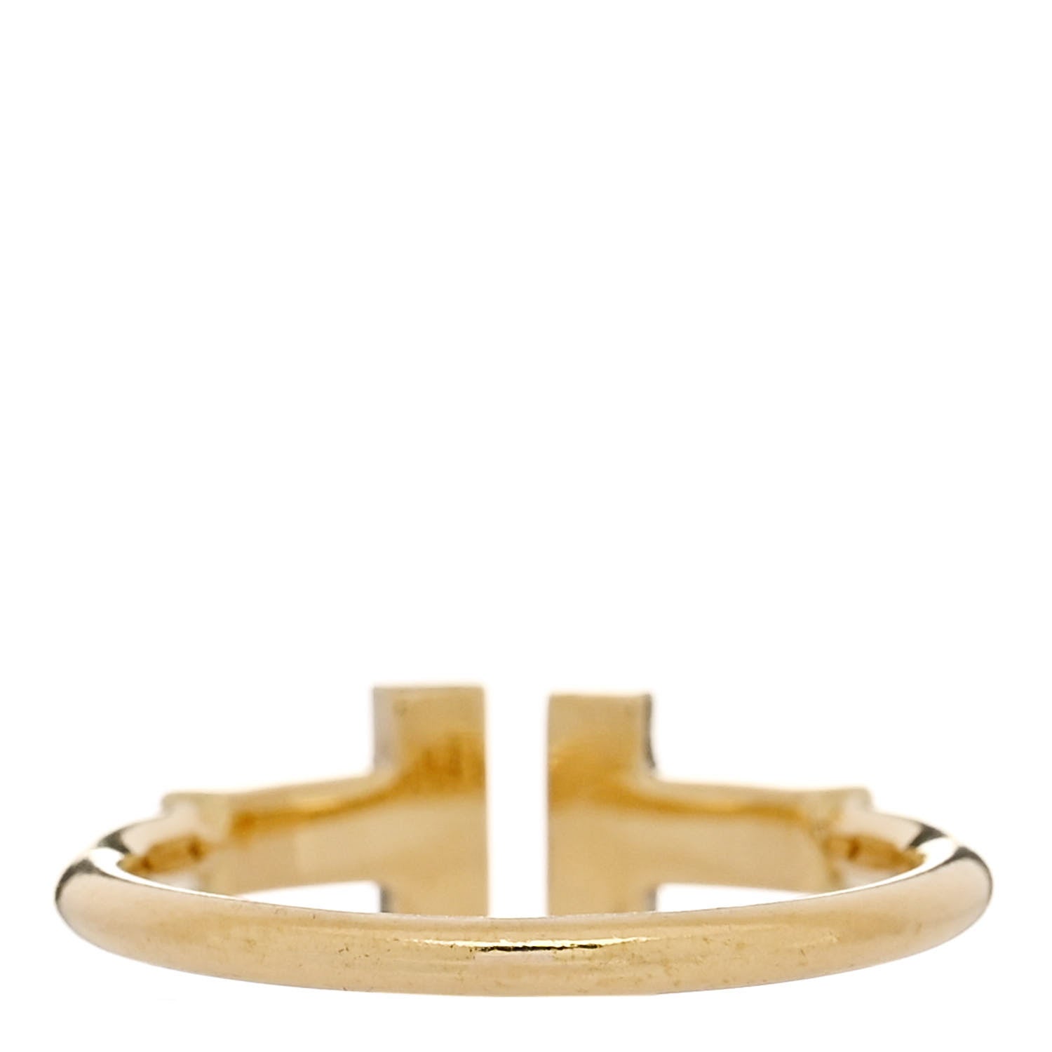 Tiffany 18K Yellow Gold Diamond T Wire Ring 50 5.5 3 of 5