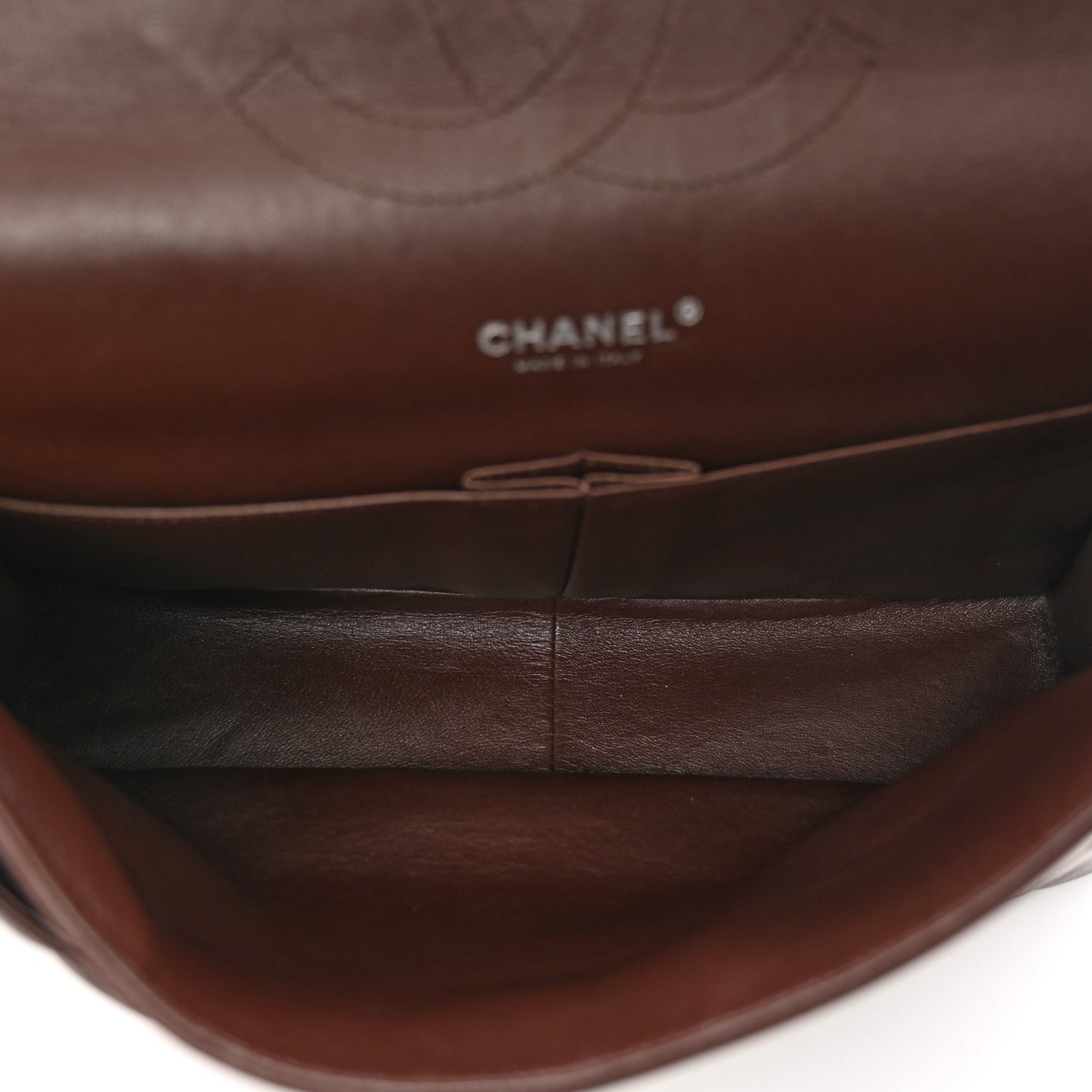 Caviar Quilted Maxi Double Flap Brown