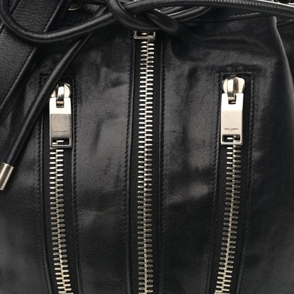 Saint Laurent Calfskin Medium Rider Bucket Bag Black 9 of 13