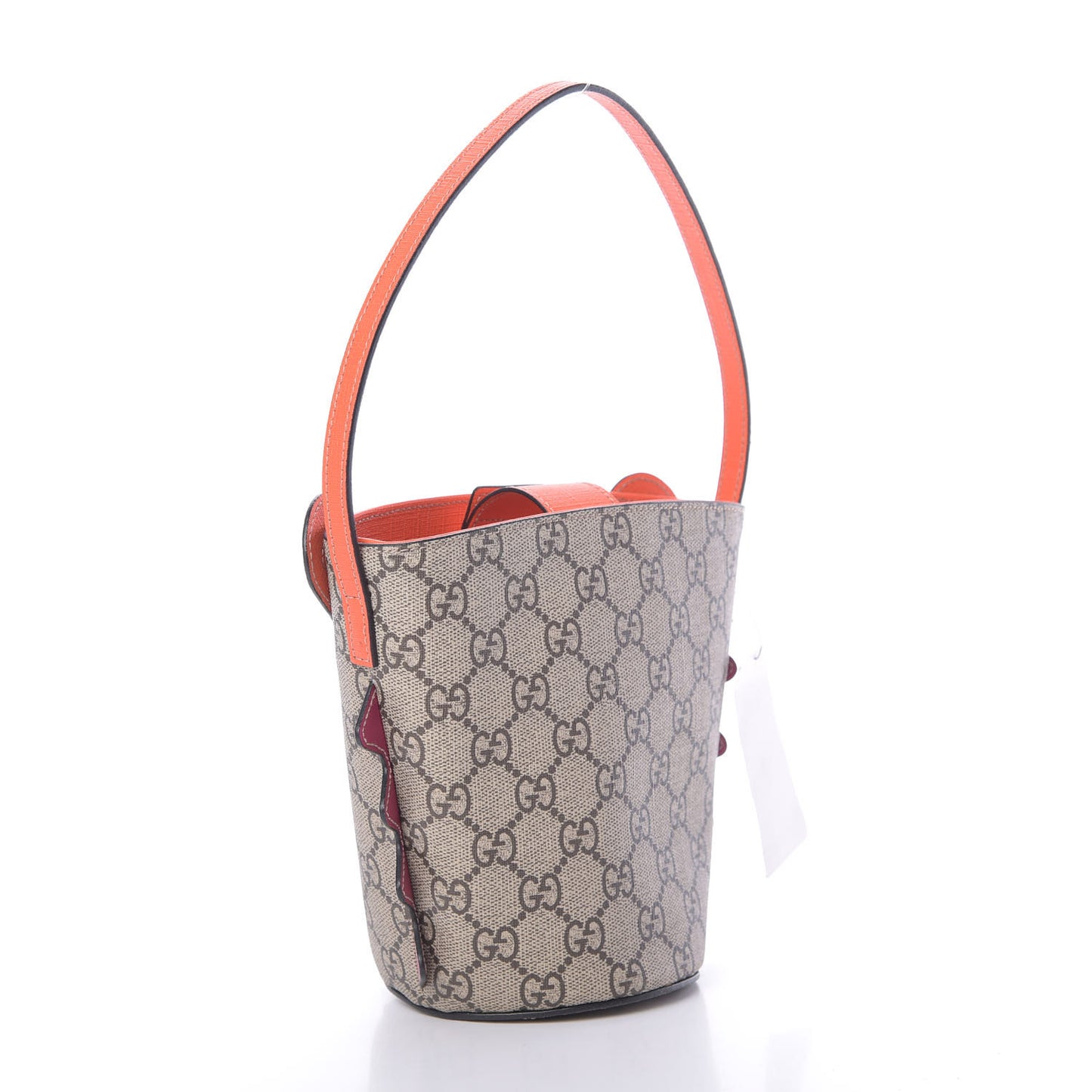 GG Supreme Monogram Childrens Hedgehog Bucket Bag Orange