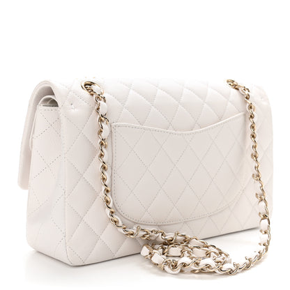 Chanel Caviar Quilted Medium Double Flap White 3 of 11