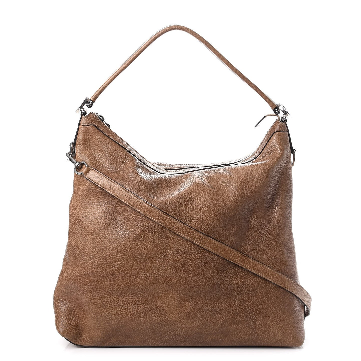 Grained Calfskin Medium Miss GG Hobo Light Cuir