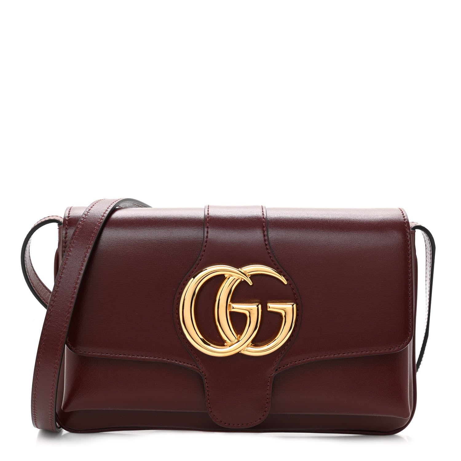 Gucci Vitello Palmellato Lux Small Arli Flap Shoulder Bag Vintage Bordeaux 1 of 8