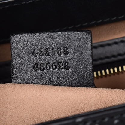 Gucci Guccissima Signature Small Padlock Top Handle Bag Black 9 of 9