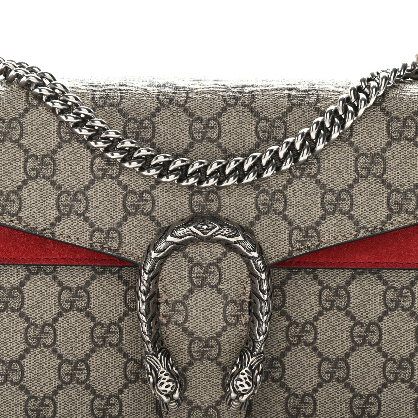 GG Supreme Monogram Small Dionysus Shoulder Bag Red