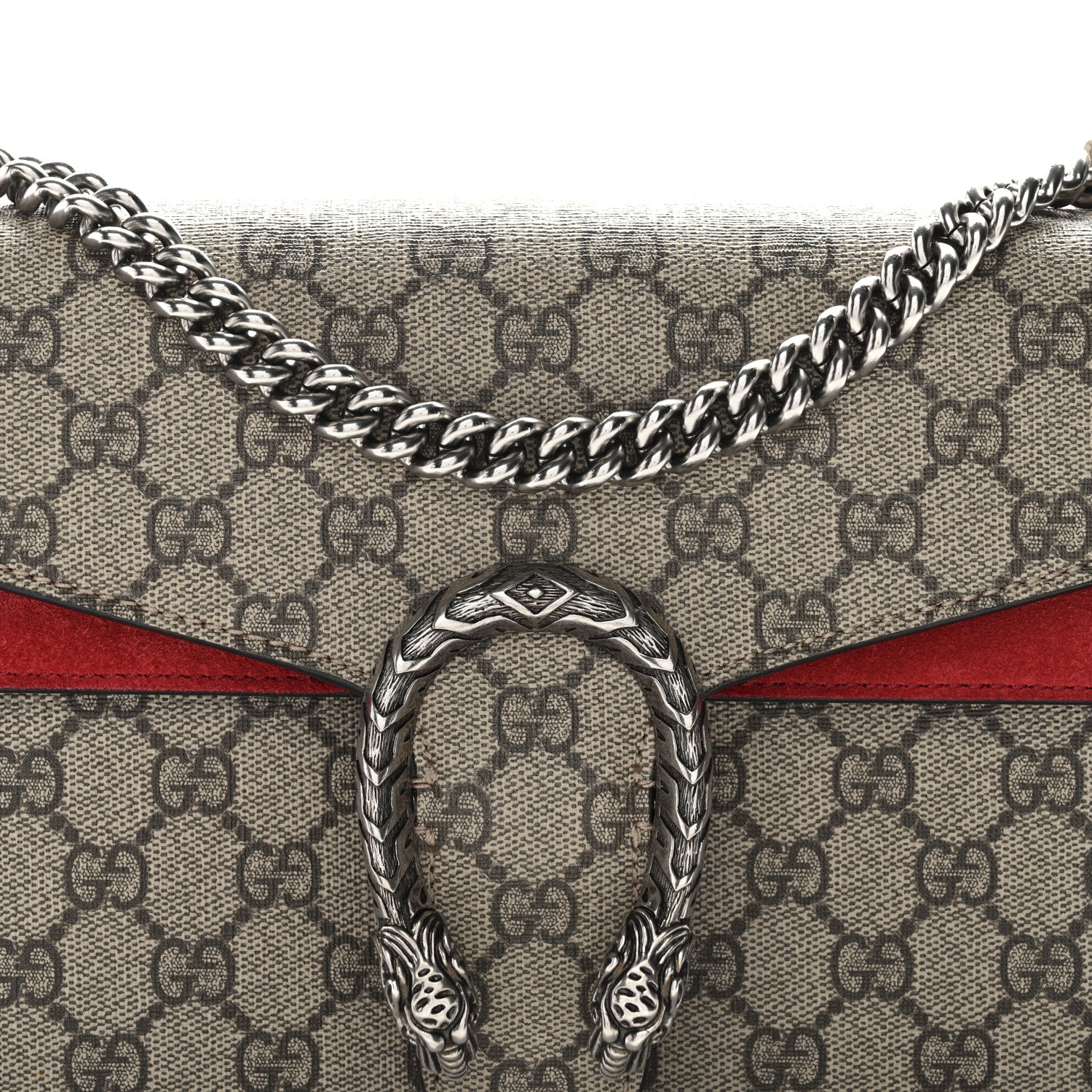 Gucci GG Supreme Monogram Small Dionysus Shoulder Bag Red 8 of 11