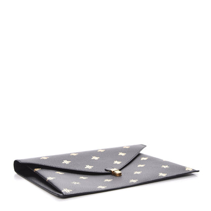 Gucci Grained Calfskin Bee Star Portfolio Black 4 of 9