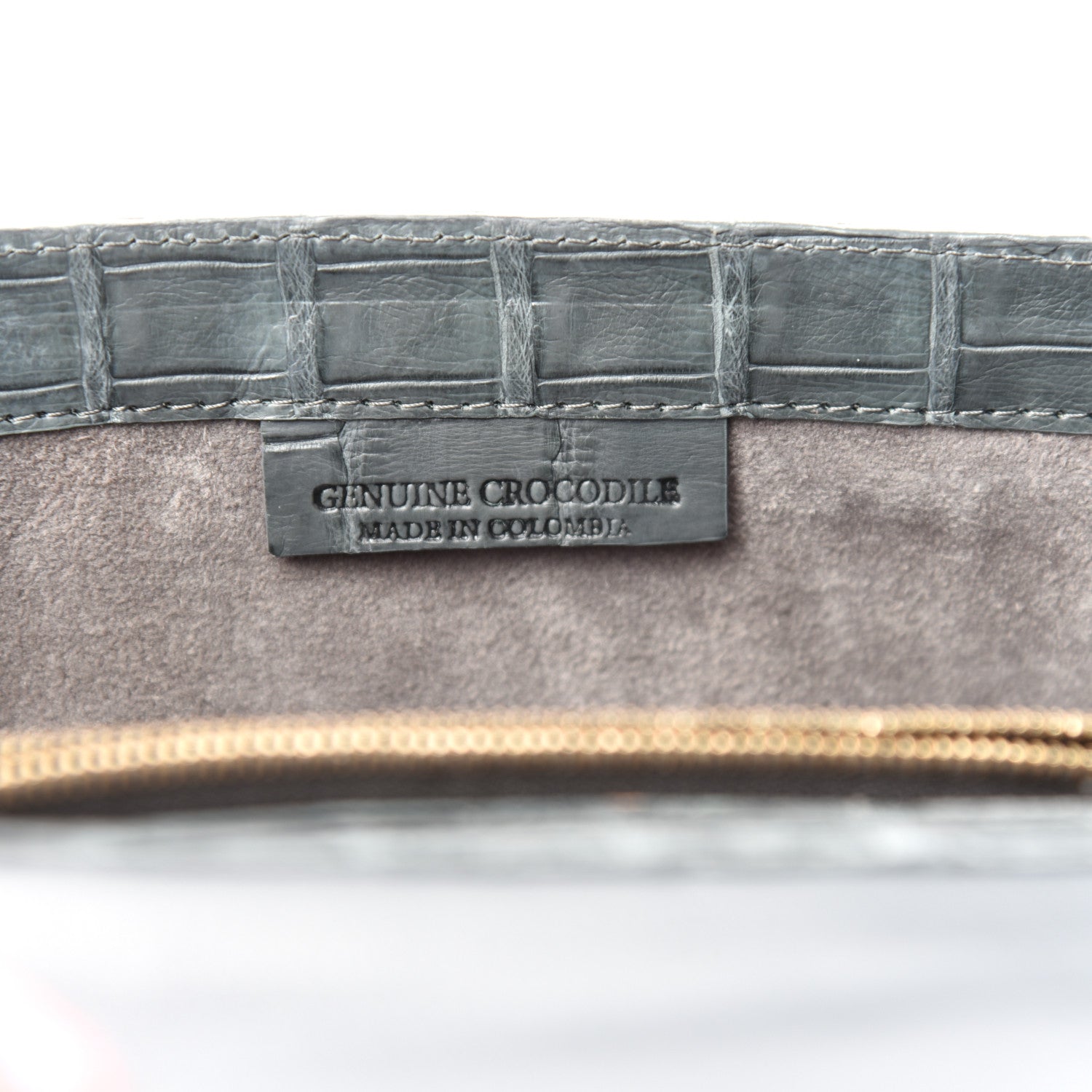 Nancy Gonzalez Crocodile Gotham Flap Clutch Grey 6 of 9