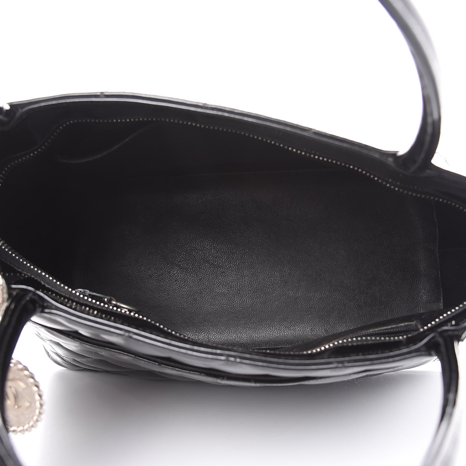 Chanel Patent Quilted Medallion Tote Black 5 of 17