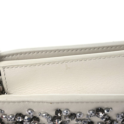 Saint Laurent Calfskin Bead Embellished Kate Monogram Tassel Chain Wallet White 9 of 22