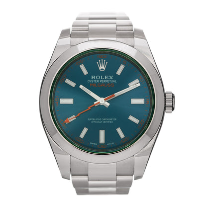 Rolex Stainless Steel 40mm Oyster Perpetual Milgauss Watch Z-Blue 116400GV 1 of 5
