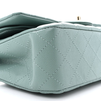 Chanel Caviar Quilted Medium Double Flap Dark Green 9 of 10