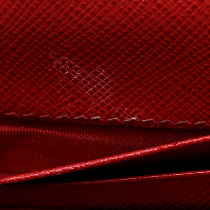 Prada Saffiano Zip Top Compact Wallet Fuoco 9 of 12