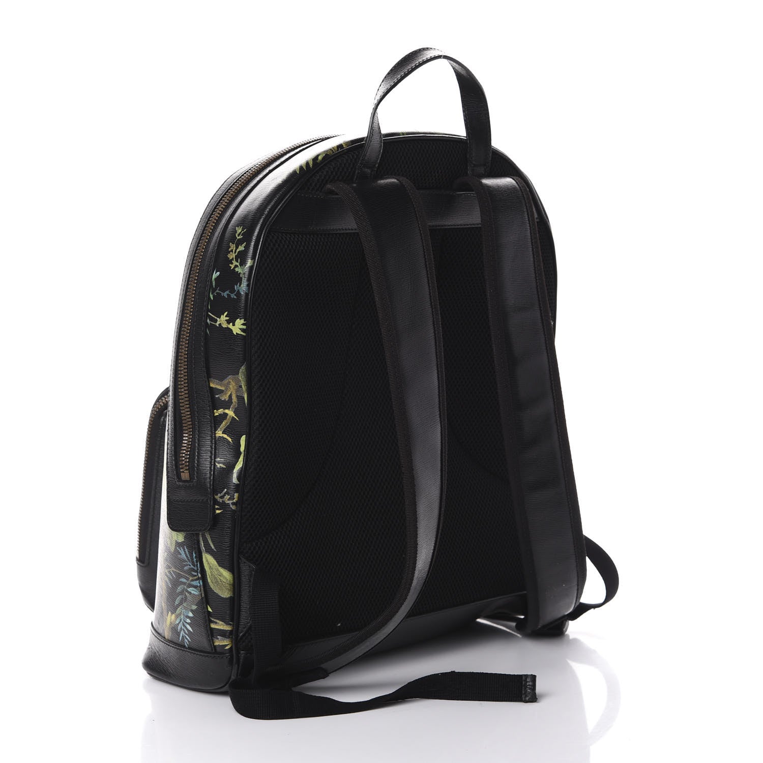 Gucci Calfskin Tropical Print Medium Day Backpack Black Multi 2 of 8