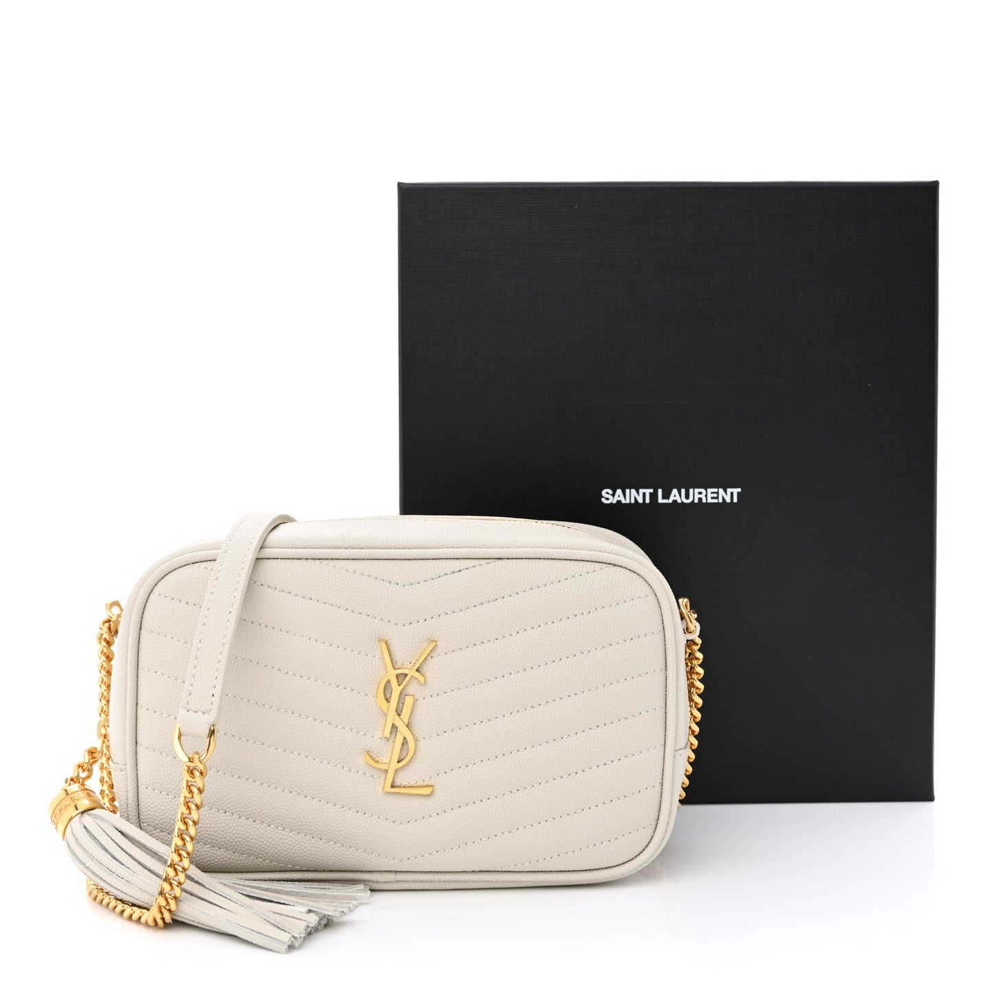 Grain De Poudre Matelasse Monogram Mini Lou Camera Bag Crema Soft