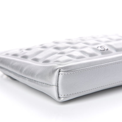 Chanel Metallic Calfskin Keyboard Pouch Silver 8 of 11