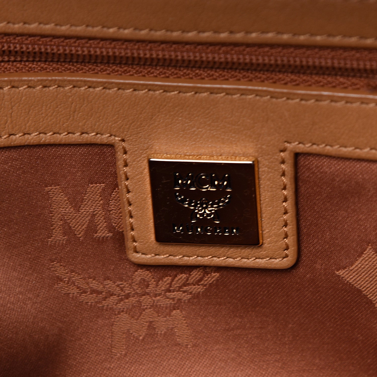MCM Visetos Sprinkle Stud Mini Stark Backpack Cognac 5 of 17