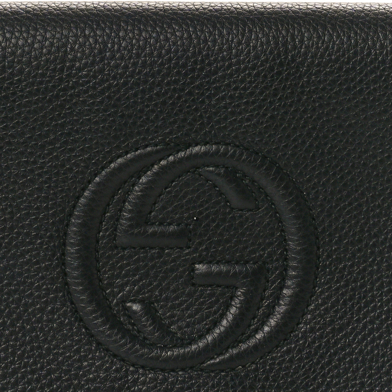 Gucci Pebbled Calfskin Medium Soho Clutch Black 9 of 9