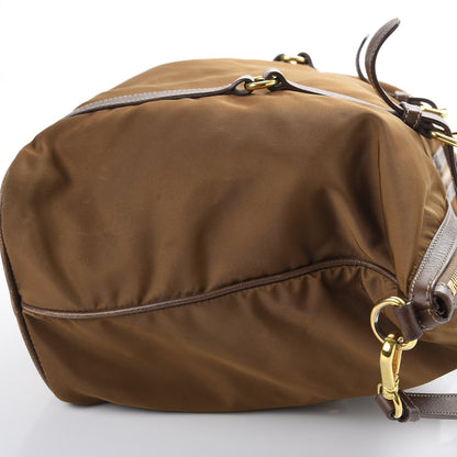 Prada Tessuto Nylon Saffiano Tote Corinto 16 of 19