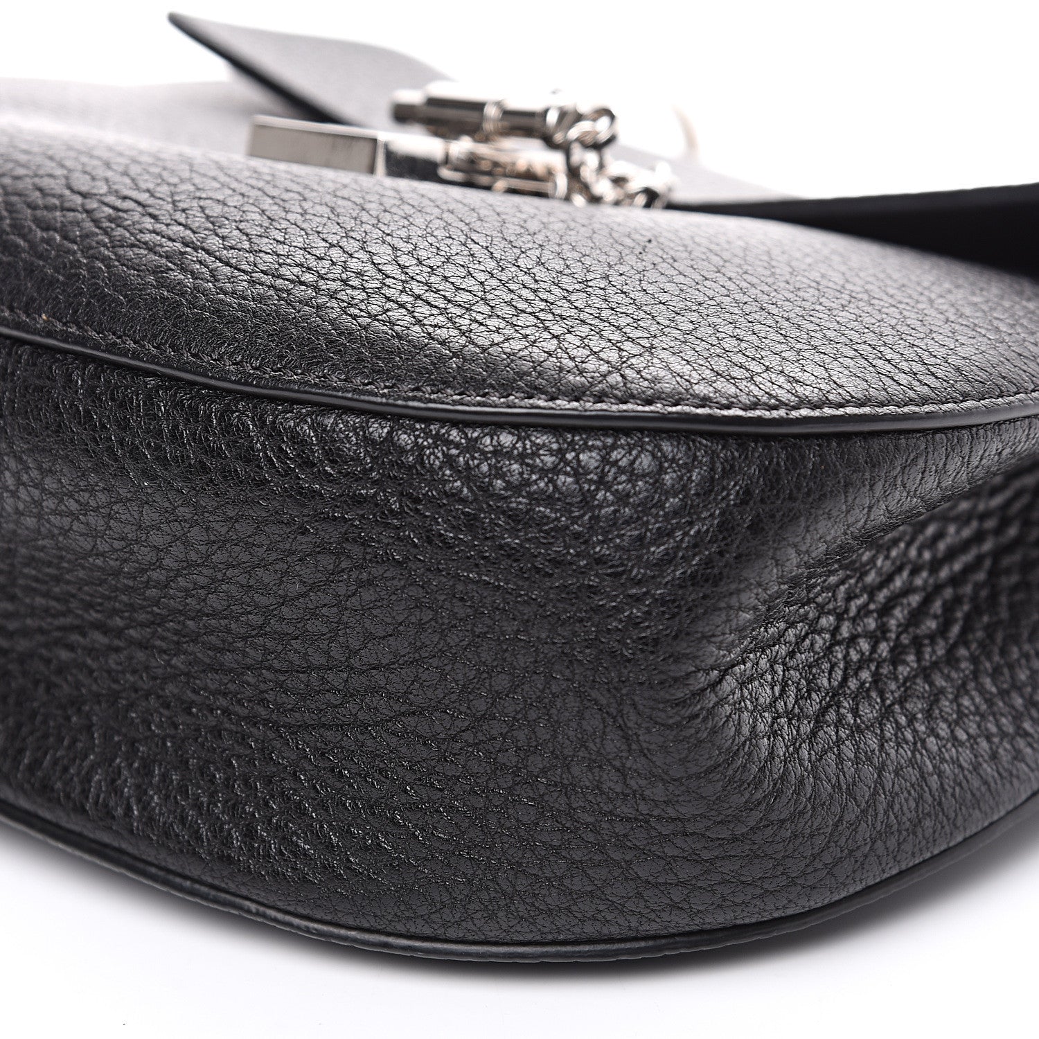 Chloe Grained Lambskin Drew Shoulder Bag Black 9 of 9