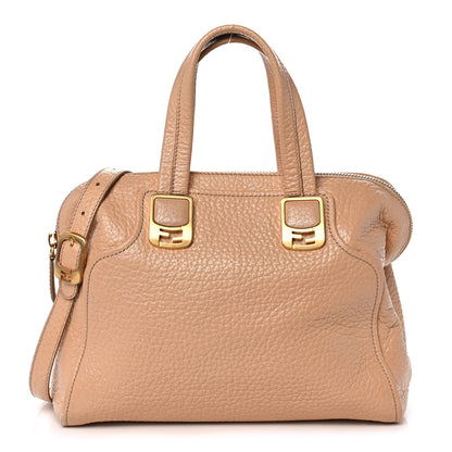 Fendi Pebbled Calfskin Small Chameleon Tote Beige 1 of 16
