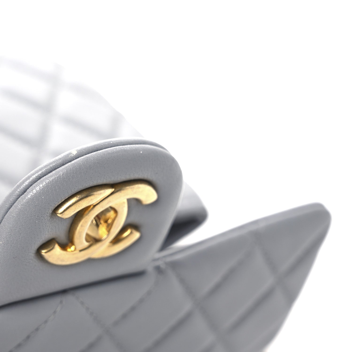 Chanel Lambskin Quilted Mini Rectangular Pearl Crush Flap Grey 11 of 12