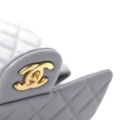 Chanel Lambskin Quilted Mini Rectangular Pearl Crush Flap Grey 11 of 12