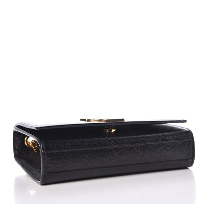 Saint Laurent Grain De Poudre Small Monogram Kate Satchel Black 4 of 7
