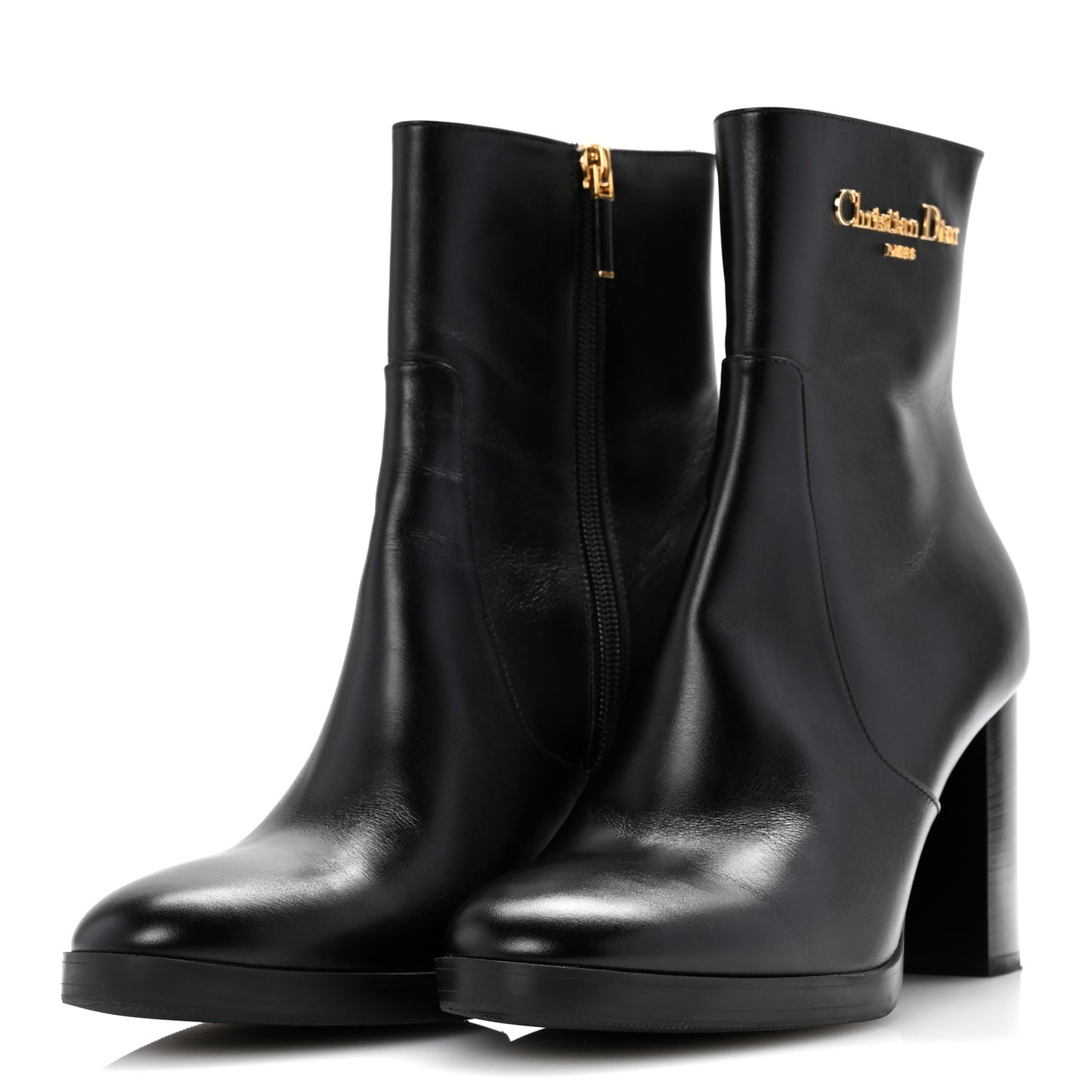 Calfskin D-Town Ankle Boots 38 Black