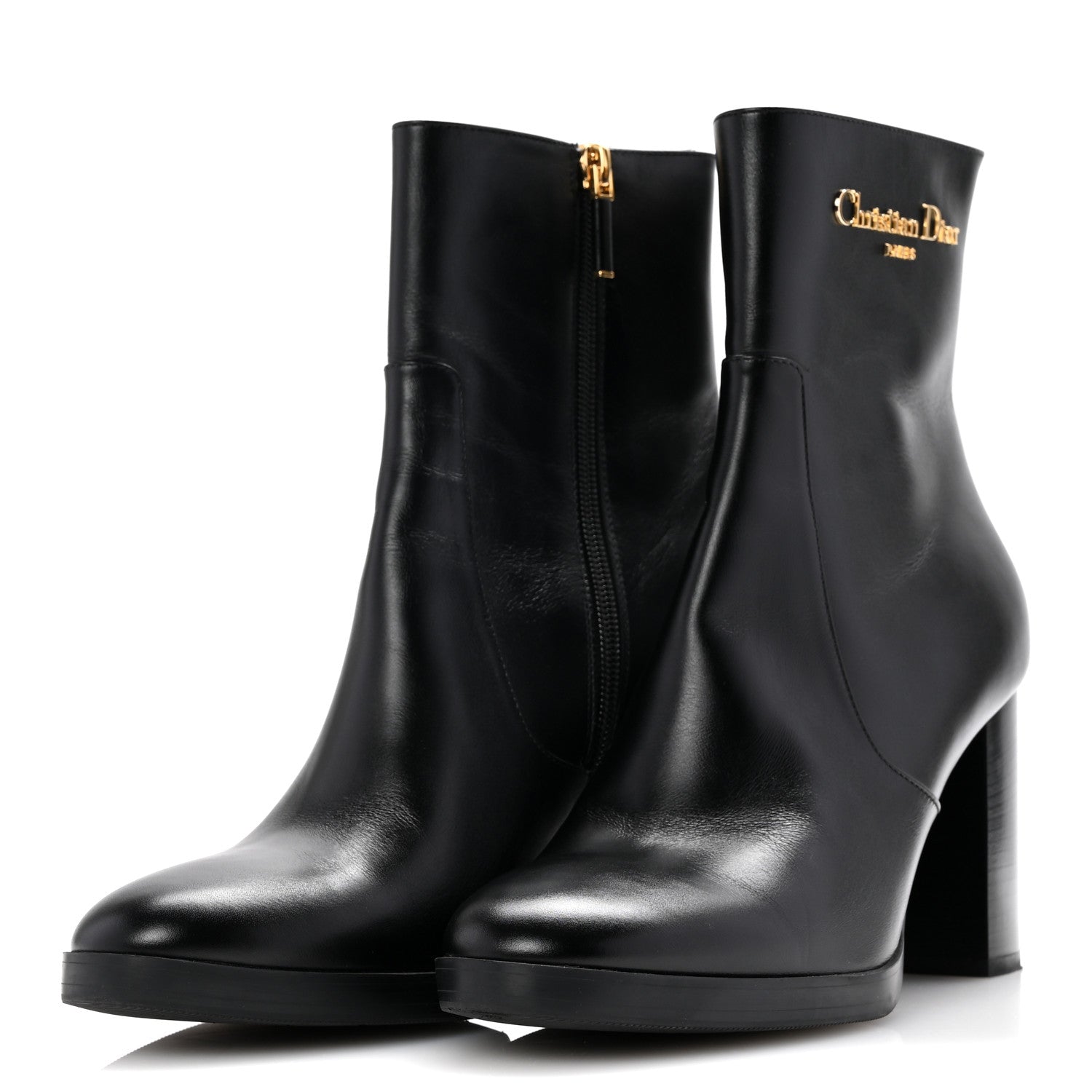 Christian Dior Calfskin D-Town Ankle Boots 38 Black 4 of 10