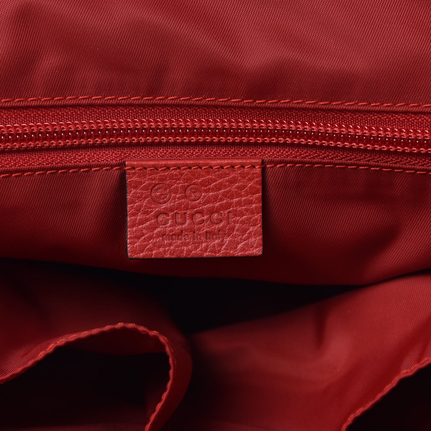Nylon Monogram Double Buckle Flap Messenger Bag Vibrant Red