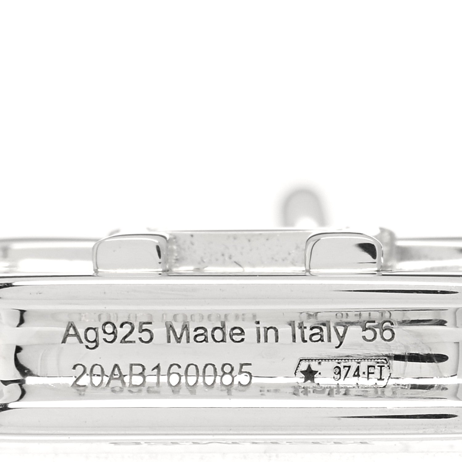 Hermes Sterling Silver Constance Amulettes Ring 56 7.5 4 of 4