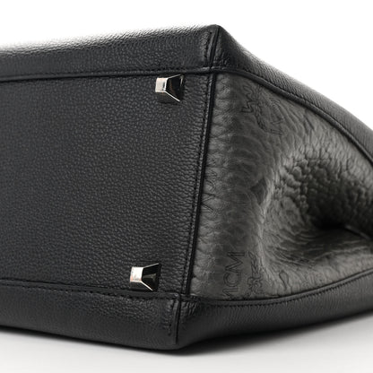 MCM Grained Calfskin Visetos Medium Sarah Hobo Black 10 of 11