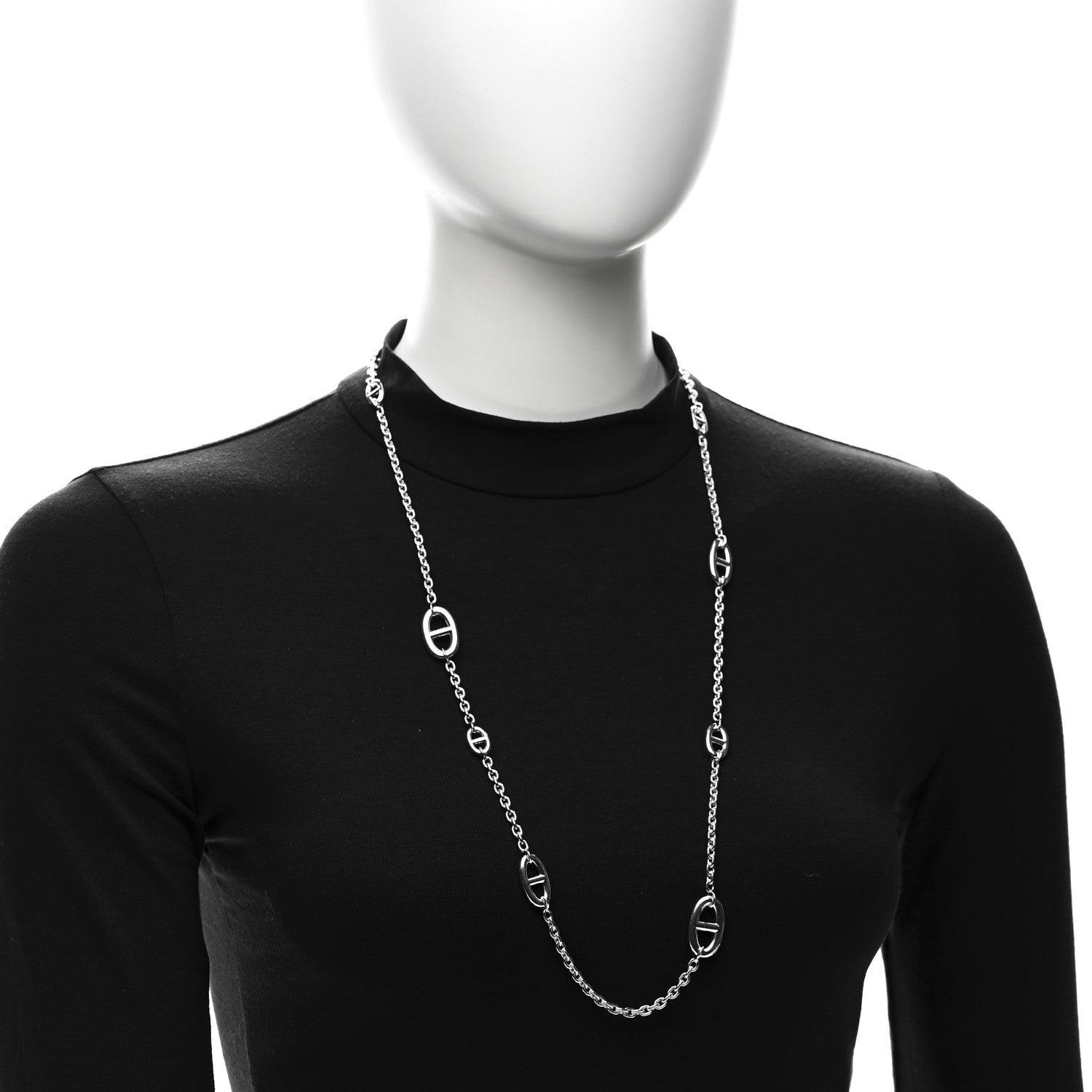 Hermes Sterling Silver Farandole Necklace 80 2 of 5