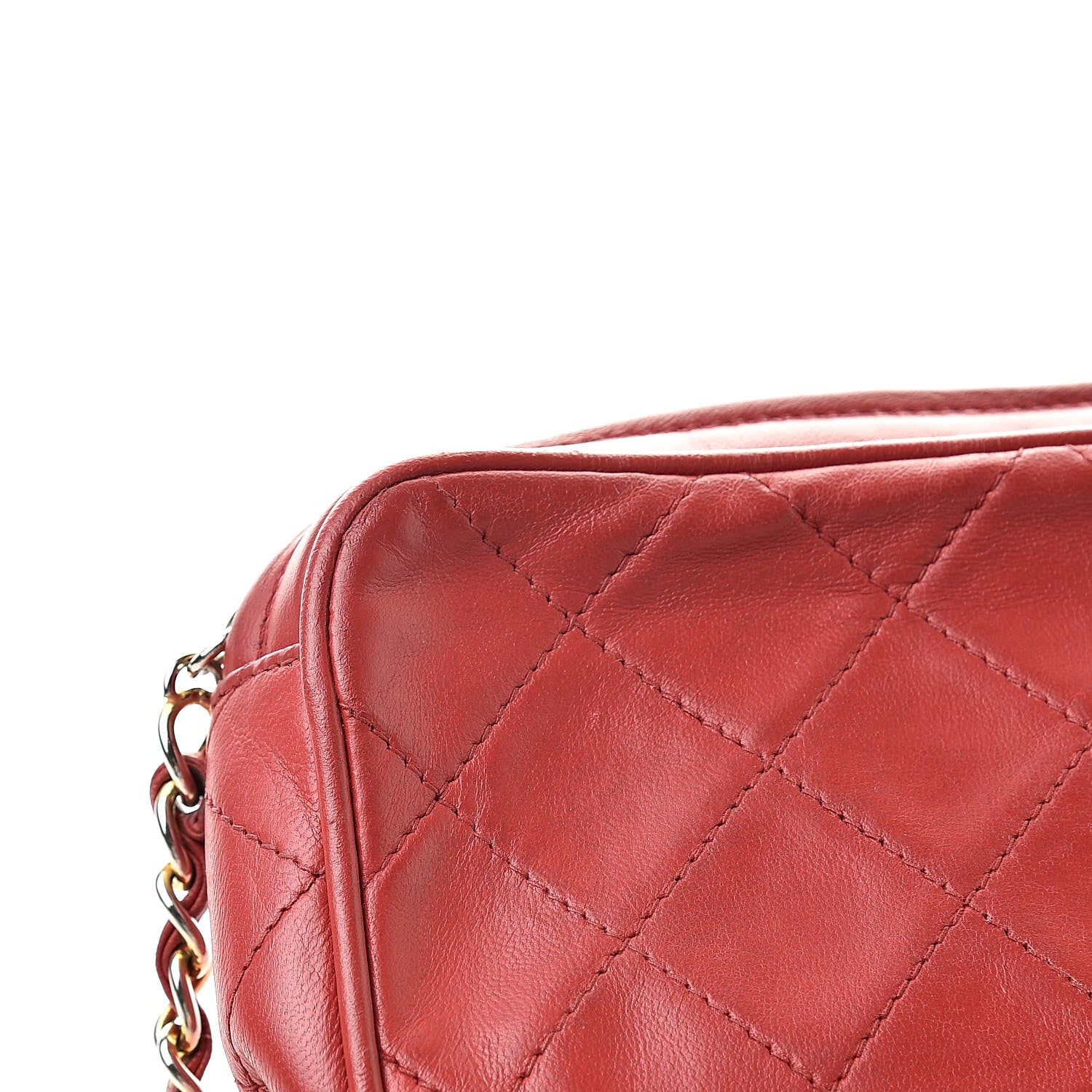 Chanel Lambskin Quilted Tassel Pouch Red 11 of 11