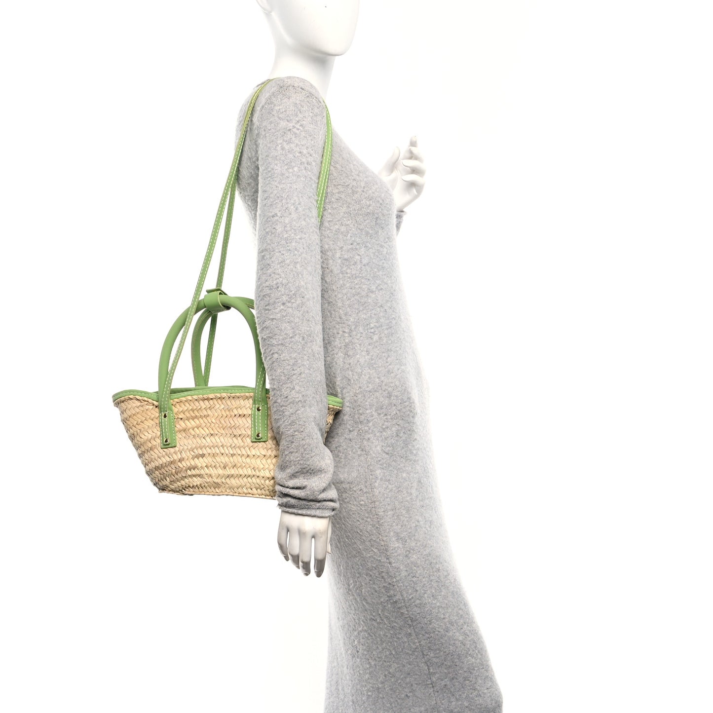 Raffia Suede Le Petit Panier Soli Green