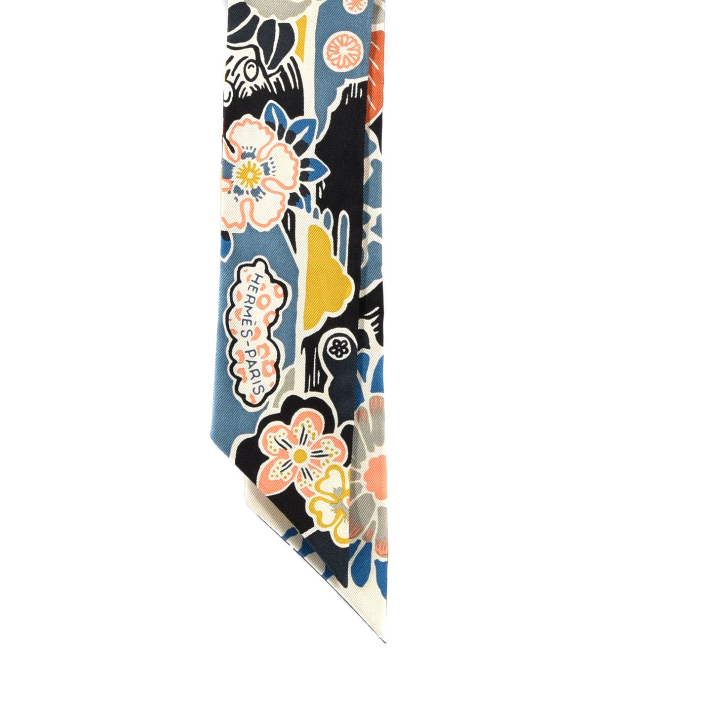 Silk Bingata Twilly Vert Black Saumon