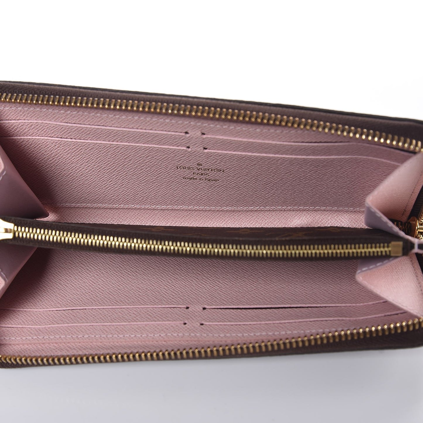Monogram Clemence Wallet Rose Ballerine