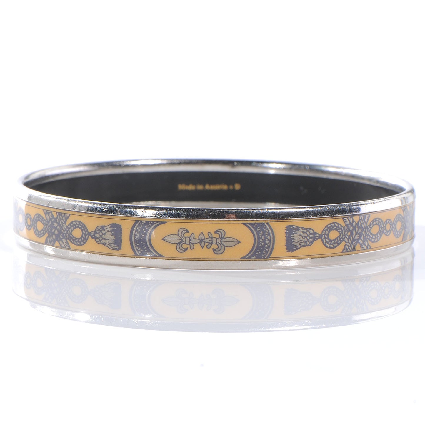 Enamel Printed Grand Apparat Narrow Bracelet 65 Yellow