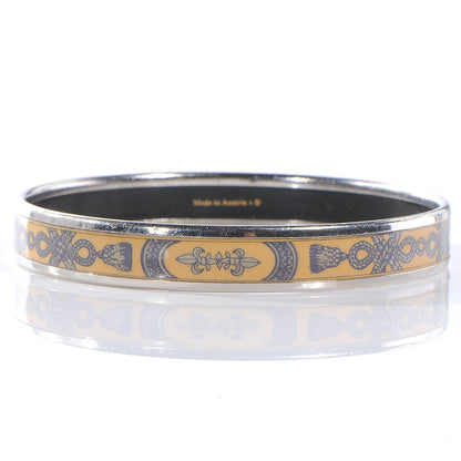 Hermes Enamel Printed Grand Apparat Narrow Bracelet 65 Yellow 5 of 5