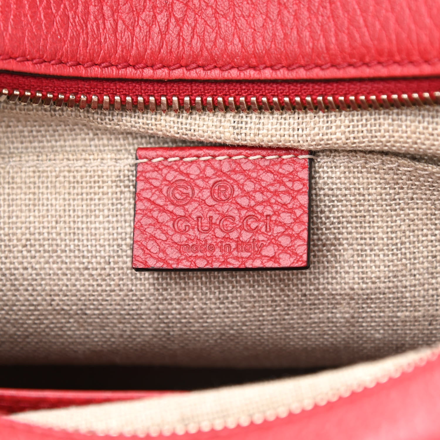 Gucci Monogram Mini Bree Messenger Bag Red 6 of 10