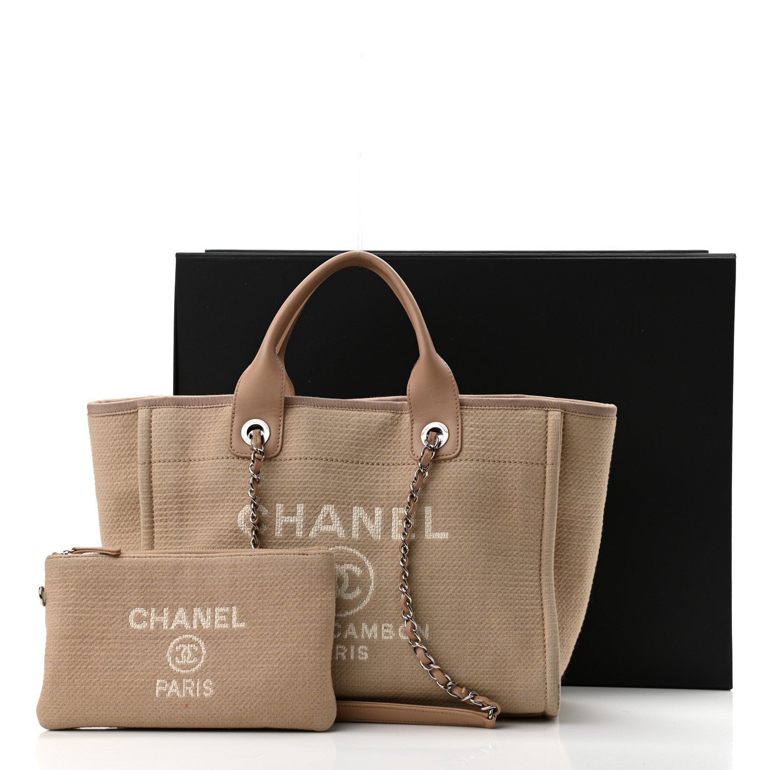 Chanel Mixed Fibers Small Deauville Tote Beige 14 of 14