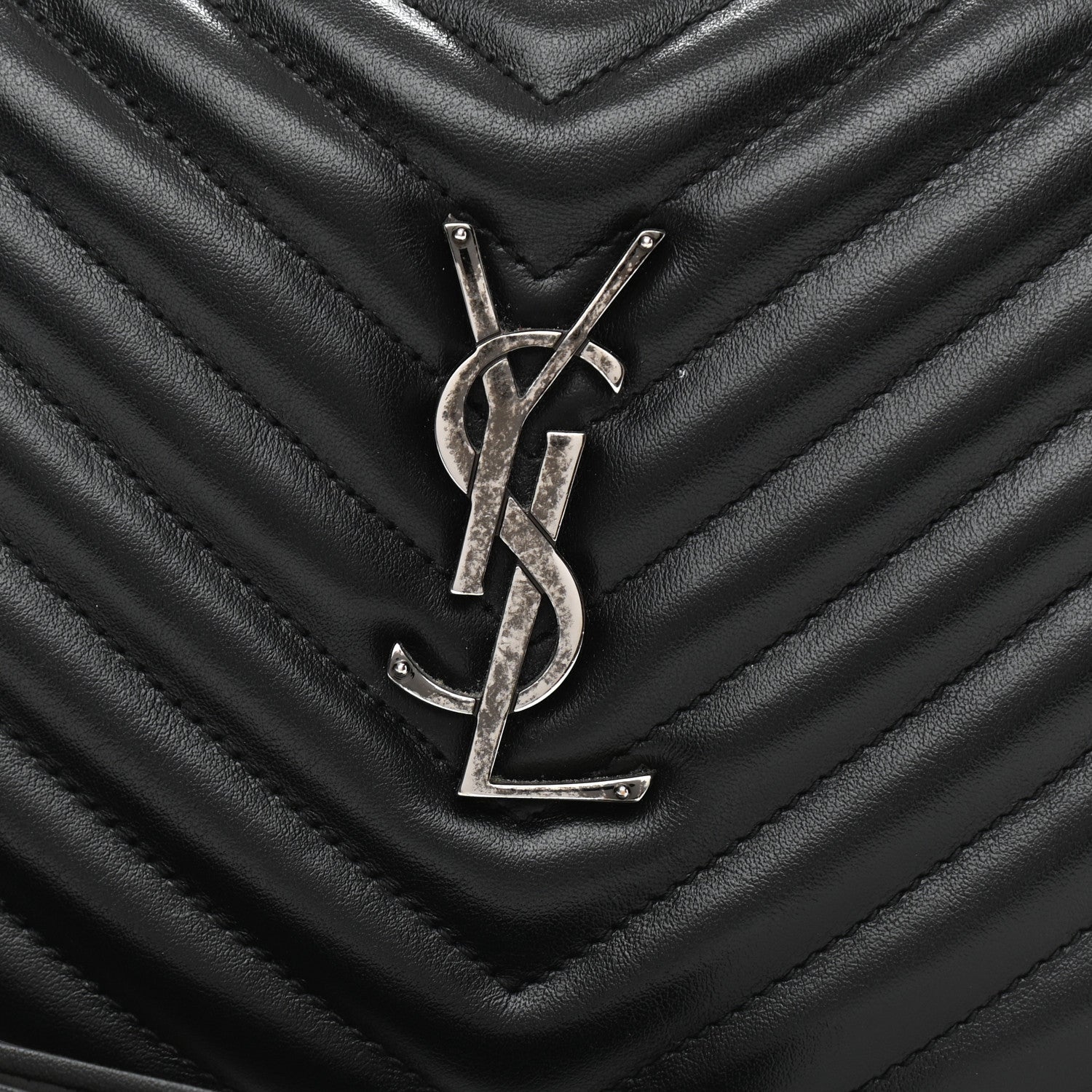 Saint Laurent Calfskin Matelasse Monogram Lou Camera Bag Black 7 of 11