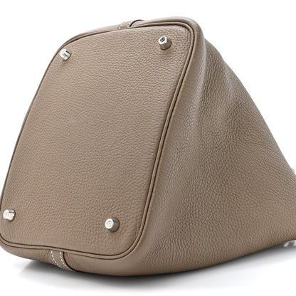 Hermes Taurillon Clemence Picotin Lock 22 MM Etoupe 9 of 15