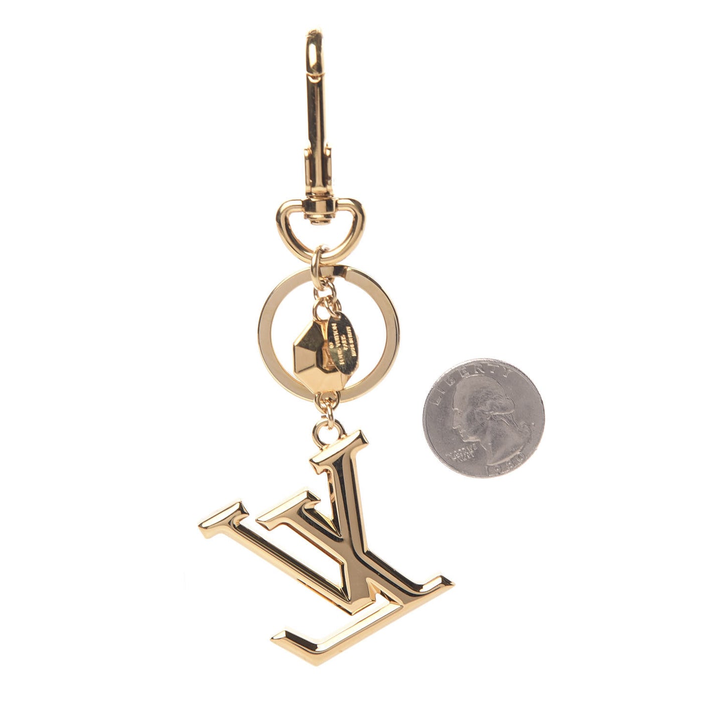 LV Facettes Bag Charm Key Holder Gold